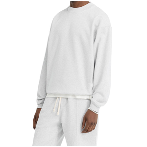 Sudaderas con capucha con estampado de logotipo personalizado de alta calidad, sudaderas de algodón 100%, patrón sólido bordado, <span class=keywords><strong>ropa</strong></span> de invierno con cuello redondo de lana - Product Image 3