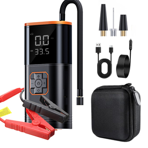 Wireless Portable Tire Inflator Car <strong>Battery</strong> Jumper <strong>Booster</strong> Power Bank With Air Compressors, 12V Emergency Car Jump Starter - Product Image 1