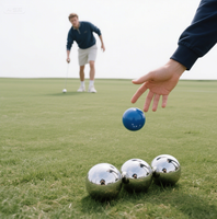 Ensemble de boules de pétanque en métal de haute qualité, 72 mm, argentées, 700 g, ensemble de 3/4/6/8 boules avec sac de transport pour jeu en extérieur