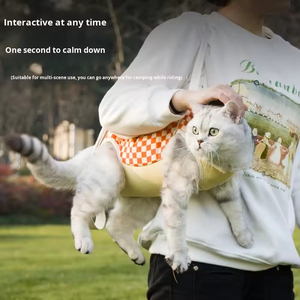 Modern Pet <b>Cat</b> Canvas Single Shoulder Strap Outdoor Portable Handheld Crossbody <b>Cat</b> Bag Anti-escape Supplies VC Orange - Product Image 3