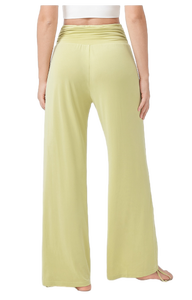 Suave y acogedora chica Sexy en pantalones <span class=keywords><strong>de</strong></span> Yoga bailando moda señora cintura alta fruncido pierna ancha Casual Pantalones deportivos mujer Yoga Pantalones - Product Image 6