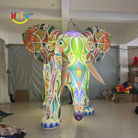Modèle d'éléphant floral gonflable géant pour la promotion des centres commerciaux, la décoration d'événements, l'affichage et les spectacles