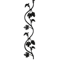 Balustre extérieur personnalisé en fer forgé, composant en fer forgé, balustre décoratif en acier à faible teneur en carbone massif pour clôture