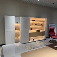 Bureau de direction convertible ergonomique de luxe, finition brillante, durable, écologique, Taiho Paint CEO Table E1 MDF, bureau moderne pour patron