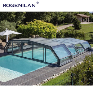 Rogenilan Villa personnalisée Véranda quatre saisons rétractable d'extérieur Véranda <span class=keywords><strong>en</strong></span> verre isolé feuilleté Résistante aux chocs Véranda - Product Image 3
