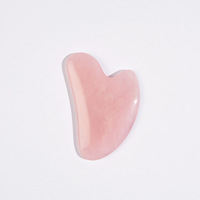 Ensemble de rouleaux de jade en quartz rose et Gua Sha, planche de massage facial avec logo personnalisé, fabriqué en Chine pour le visage