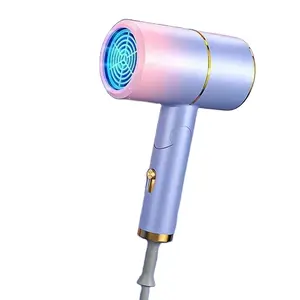 Foldable handle household luxury blue light negative ion salon level high quality hair care and styling appliances hair dryer