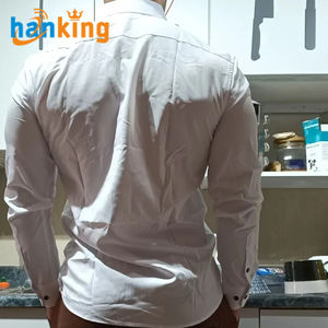 Ehanking da uomo camicia Casual a manica lunga elasticizzata Non in ferro camicia <span class=keywords><strong>maschile</strong></span> tinta unita camicette da lavoro formale - Product Image 6