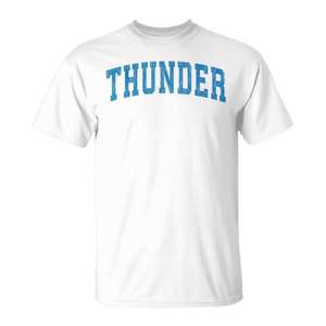 Camiseta azul Thunder, diseño retro clásico, unisex, talla mediana para adultos - Product Image 1