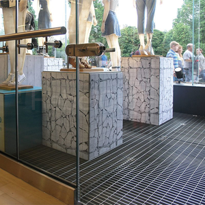 Factory Supply Qiqian Q-631 Industrial Hot Dip Galvanized Rust Proof <strong>Gutter</strong> Cover Plate Welded 30x100mm Steel Grating Outdoor - Product Image 4