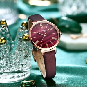 Montre Curren 9076 de luxe pour femme, bracelet original en acier inoxydable et cuir, mouvement <span class=keywords><strong>à</strong></span> <span class=keywords><strong>quartz</strong></span>, prête <span class=keywords><strong>à</strong></span> être expédiée - Product Image 4