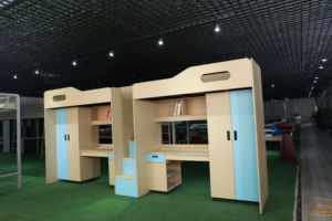 Giường tầng đôi cho trẻ em có ngăn chứa đồ, được sử dụng trong phòng ngủ trẻ em, giường tầng có bàn học được sử dụng trong ký túc xá trường học, nhà nghỉ - Product Image 6