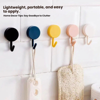 Crochets muraux adhésifs sans perçage pour cuisine et salle de bain, petits crochets décoratifs étanches, lot unique