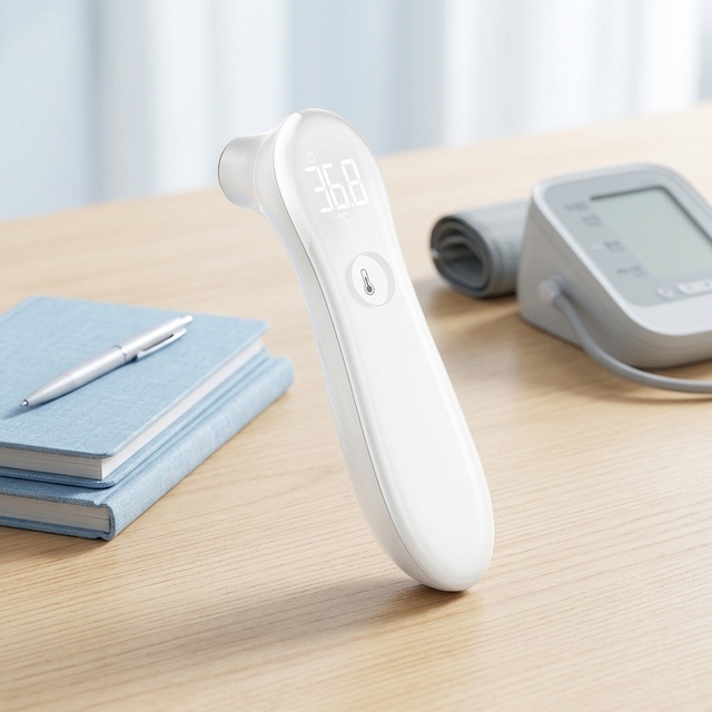 Digital Infrared Forehead & Ear Thermometer Electric Baby Clinical Thermometer for Early Body Temperature Detection Made Plastic