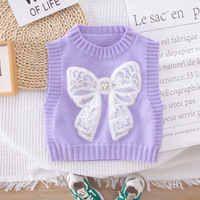 Ensemble trois pièces manches longues + pantalon long + gilet en coton pour filles et nouveaux-nés