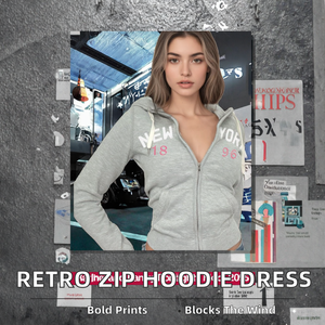Sudadera con capucha retro de invierno estilo americano con bordado frontal, estampado digital, cierre de cremallera en la cintura, corte regular, sexy, casual, deportiva, ODM - Product Image 2