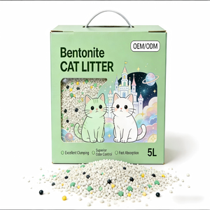 Échantillons gratuits, vente en gros, réduction, litière pour chat en bentonite écologique, sans poussière, élimination des odeurs, 5 kg, hautement absorbante, pour chats de tous âges - Product Image 1