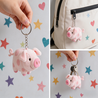Peluche cochon mignonne, jouet en coton de 10 cm, rembourrage en coton PP, breloque de sac, porte-clés, petit pendentif, vente en gros