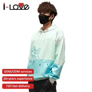 Unlined Design Autumn Custom Oversized Puff Print Unisex Sweatshirts Anti-Shrink Men's Hoodies