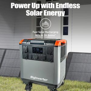 Station d'alimentation portable 5000W, sortie monophasée 220V 110V pour usage domestique, industriel et extérieur - Product Image 2