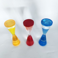 Flotteurs à écoulement inverse en acrylique tournant sablier de sable coloré écologique minuterie de sable liquide pour articles de jeu
