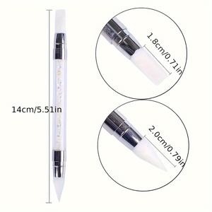 Stylo de gaufrage à double tête en silicone <span class=keywords><strong>pour</strong></span> l'art des <span class=keywords><strong>ongles</strong></span>, outil de <span class=keywords><strong>brosse</strong></span> de bâton de poudre de miroir <span class=keywords><strong>magique</strong></span> - Product Image 4
