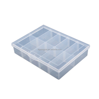 Fourniture d'usine de haute qualité détachable transparent 10 compartiments engins de pêche bijoux petite boîte de rangement pour appareil