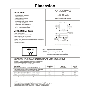 Bề mặt gắn kết điện áp thoáng qua Suppressor SMD SMBJ36CA-Q1 SMB anbon <span class=keywords><strong>IC</strong></span> chip điều chỉnh điện áp Circuit Breaker TVS Diode - Product Image 2