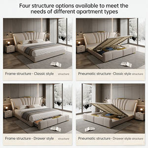 Cama de Almacenamiento Plegable Ajustable de Estilo Italiano, Tapizada en Cuero de Lujo de Alta Gama, con Estructura de Tamaño Completo - Product Image 3