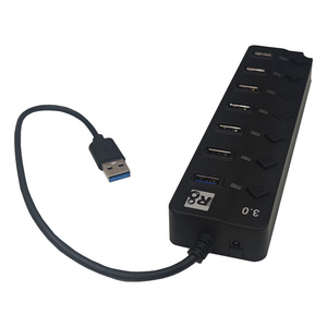 R8 7 Poort Usb3.0 Adapter Draagbare <span class=keywords><strong>Usb</strong></span> Multiport <span class=keywords><strong>Usb</strong></span> 3.0 Poorten <span class=keywords><strong>Hub</strong></span> Met Schakelaars <span class=keywords><strong>Led</strong></span> Converter 5Gbps Data Transfer Voor Laptop Pc - Product Image 2
