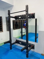 ZY - Rack de Pared Plegable para Gimnasio en Casa, Rack para Sentadillas, Estación de Dominadas, Equipo de Entrenamiento de Fuerza y Fitness