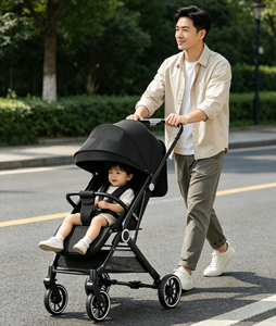 Carrito de Bebé Plegable con una Sola Mano, <span class=keywords><strong>para</strong></span> Deportes al Aire Libre, con Barra de Arrastre, Marca JXB, Modelo High Landscape - Product Image 1