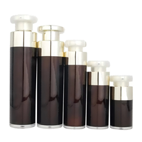 Flacon pompe airless en acrylique rechargeable de 15 ml, 30 ml, 50 ml avec système de verrouillage, sérigraphié, biodégradable, pour sérum de soin de la peau