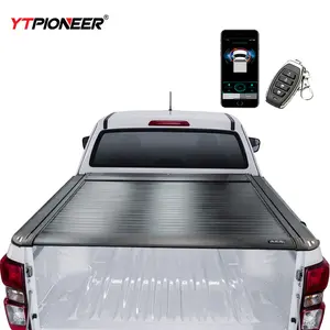 YTPIONEER Capa de cama para caminhão de controle múltiplo em liga de alumínio retrátil forte premium para Ford-150