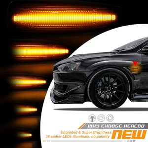 Luci Laterali LED Ambra Sequenziali 12V per Mitsubishi Lancer <span class=keywords><strong>Outlander</strong></span> 2008-2013, Set di <span class=keywords><strong>2</strong></span> con Lenti Fumé - Product Image 3