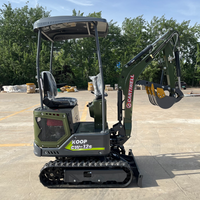 Mini-excavatrice hydraulique multifonctionnelle Cartiwell 1,2 tonne, compacte, haute efficacité, pour travaux agricoles et de construction