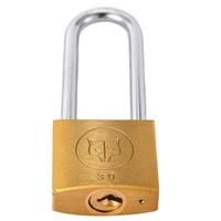 Cadenas en laiton FOXLUX de 30 mm à faisceau long, finition cuivre poli sablé épais