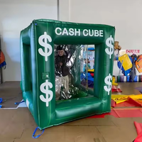 Machine à argent gonflable d'extérieur en PVC personnalisée, cabine à argent facile à installer pour les événements promotionnels