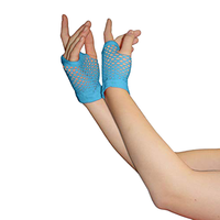 Ensemble d'accessoires de danse bleus des années 80, gants sans doigts, chauffe-jambes, accessoires de costume de fête et de sport unisexes
