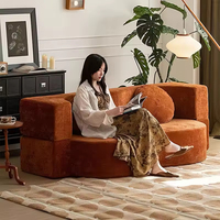 Sofá Cama Modular de Estilo Italiano Moderno, Comprimido al Vacío, con Respaldo Acolchado, Plegable, Ahorra Espacio, para Sala de Estar