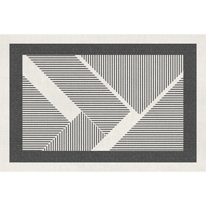 Tapis de salon minimaliste rectangulaire en polyester résistant à l'eau pour usage domestique, chambre à coucher, antidérapant, épaissi - Product Image 5