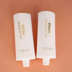 白い空の日焼け止めクリーム化粧品Peプラスチックソフトスクイーズプラスチック包装チューブ楕円形フラットローションクレンザーチューブ - Product Image 4