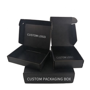 Factory Manufacture Paper Corrugated Custom Shipping Mailer Packaging With Logo Black Mailing Carton Box