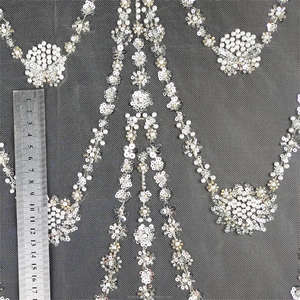 新しい100% ナイロンマルチカラージャカードレース生地女性服生地 - Product Image 6