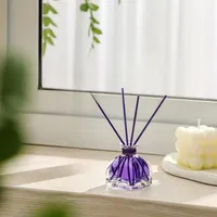 Vente en gros de bouteille vide ronde claire de diffuseur de roseau en verre d'arôme de luxe 50ml 100ml
