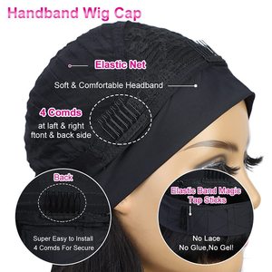 Perruque Bob <span class=keywords><strong>à</strong></span> Bandeau en Cheveux Humains Brésiliens Lisses, Fabrication Directe Usine, Bandeau en Soie Glacée, Perruques Faite <span class=keywords><strong>à</strong></span> la Machine pour Femmes Africaines, Vente en Gros - Product Image 4