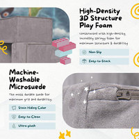 Canapé de jeu pour enfants en forme de L, 6 pièces, sans bois, en mousse compressée, chaise souple et unique pour enfants, vente en gros d'usine, OEM/ODM
