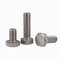 Baut dan Mur Kepala Heksagonal Baja Tahan Karat A2 70 Metrik UNC M2 M3 M4 M5 M6 M8 M10 M12