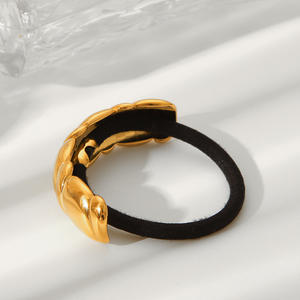 Nouvelle coiffure en acier inoxydable torsadé brillant haute élasticité Simple conception en métal femmes accessoires de cheveux - Product Image 4