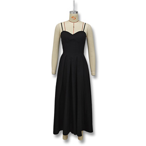 2024 modalità Dame Hochwertige V-Kragen Taille Asthetische Gurtel Band Schlinge Kurzes Kleid Frauen - Product Image 6